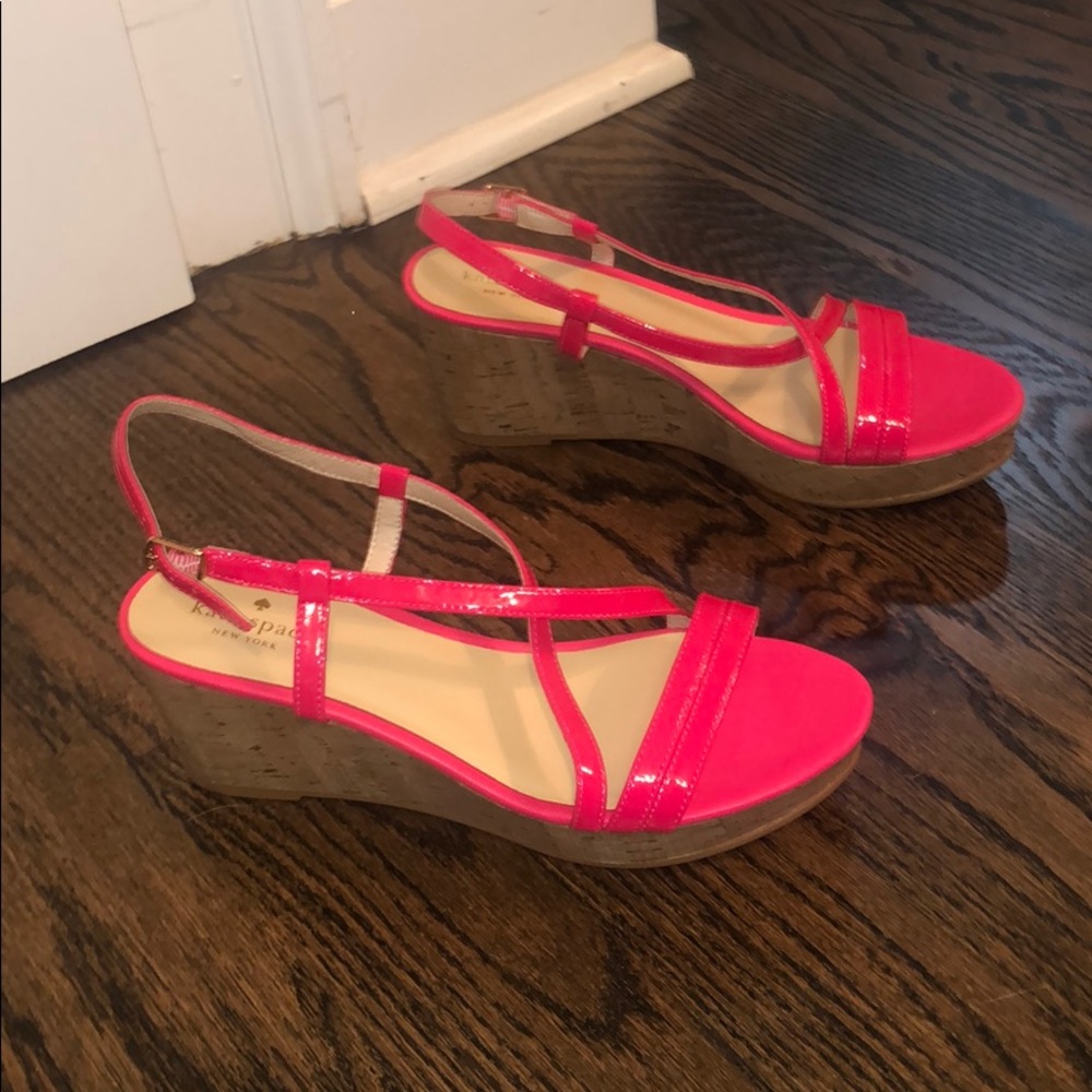 Kate spade hot pink wedges without tag